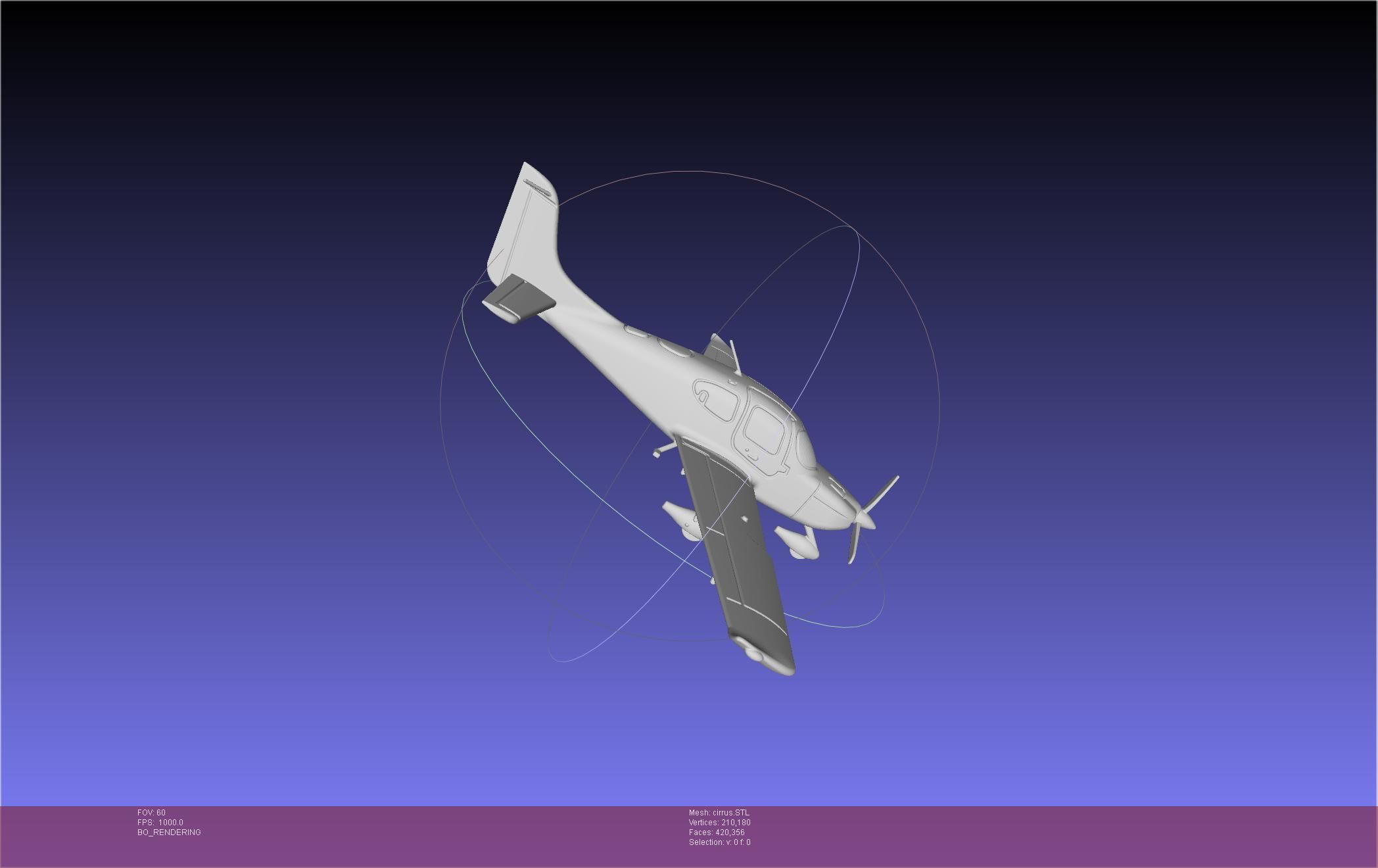 SR22 Cirrus Airplane Printable Miniature 3D print model_21