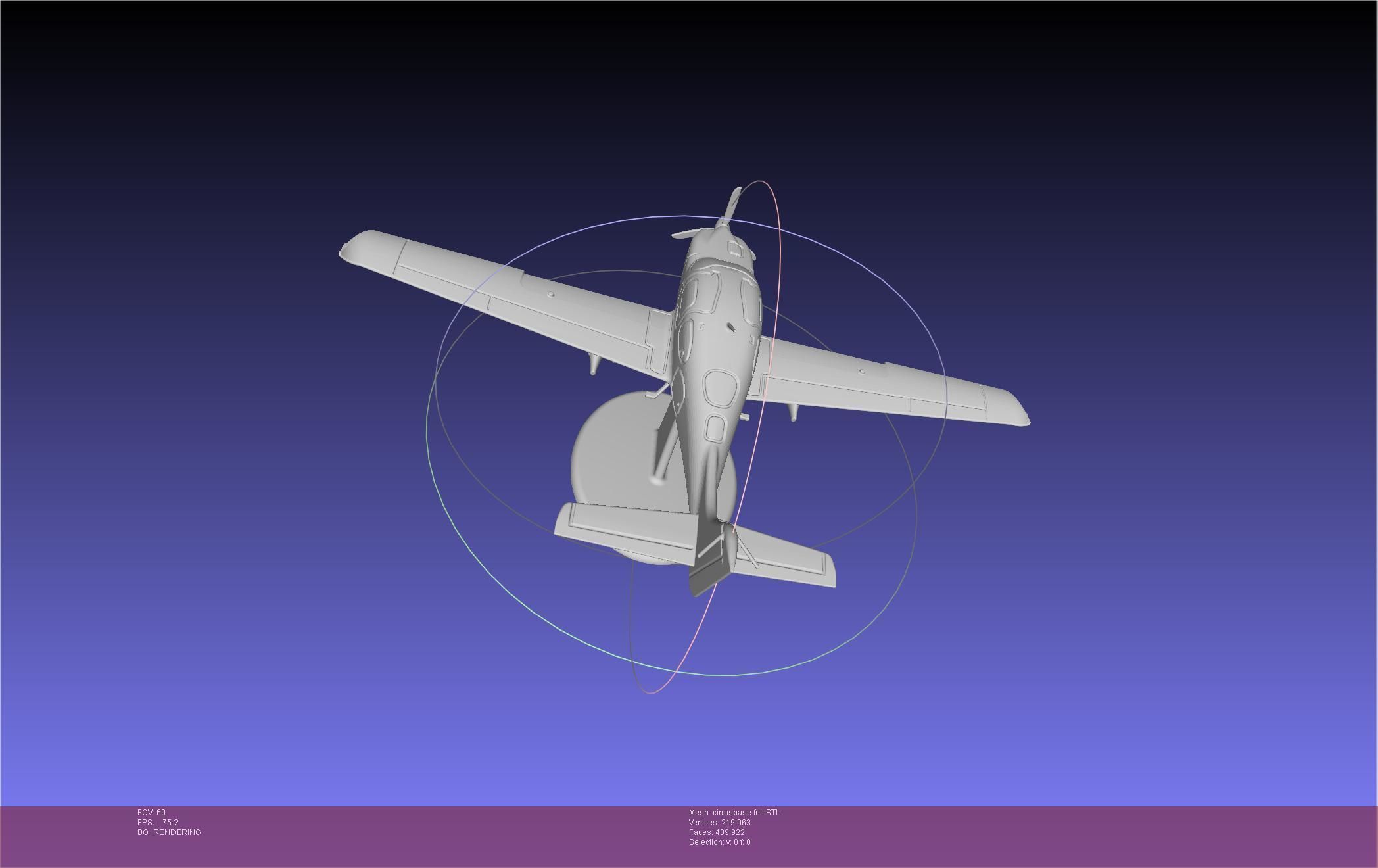 SR22 Cirrus Airplane Printable Miniature 3D print model_80