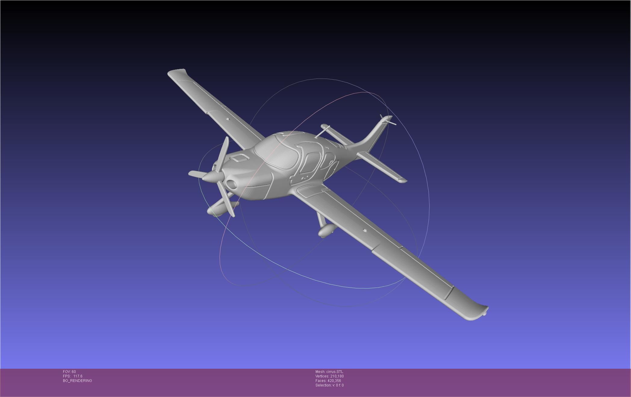 SR22 Cirrus Airplane Printable Miniature 3D print model_1