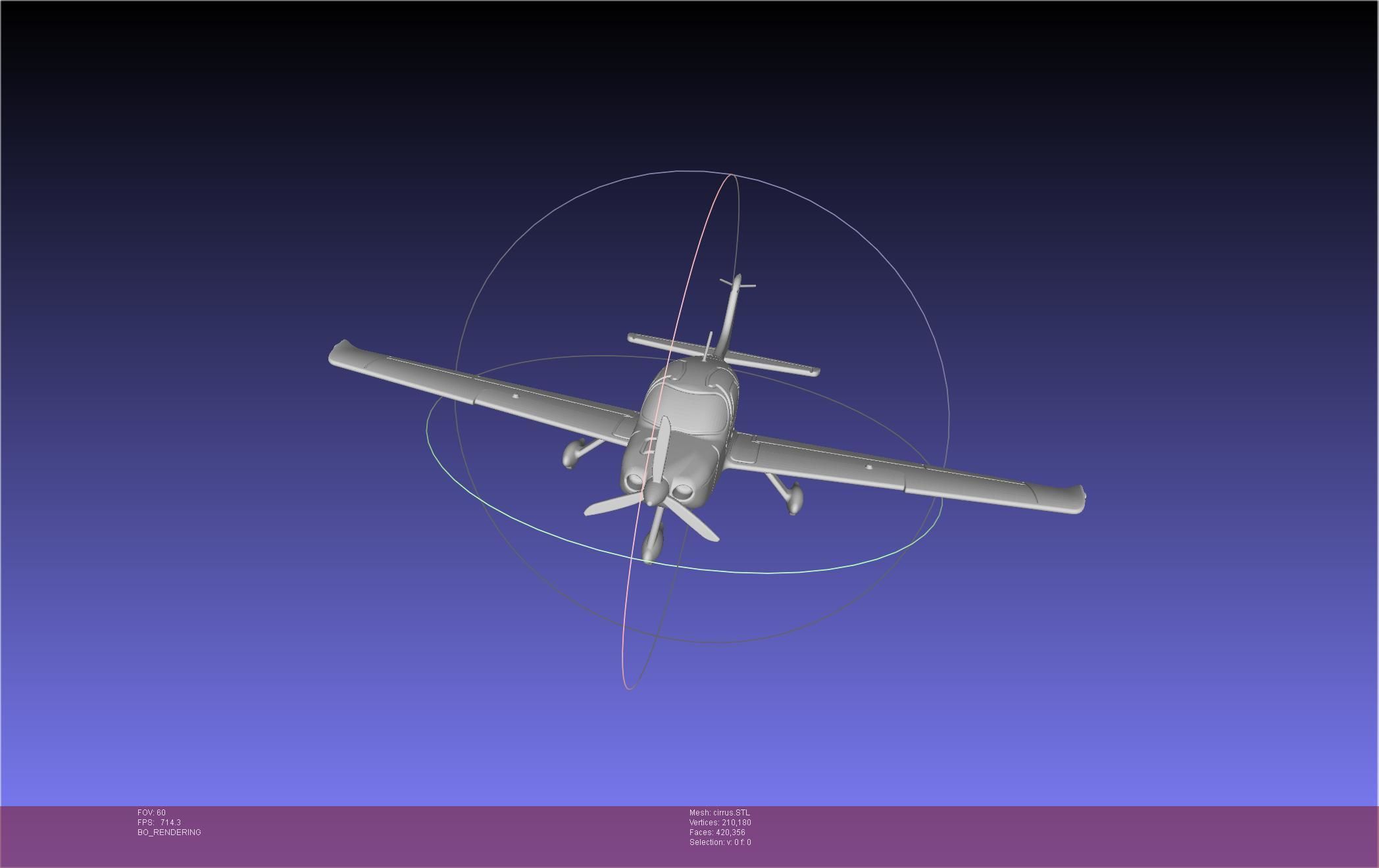 SR22 Cirrus Airplane Printable Miniature 3D print model_5