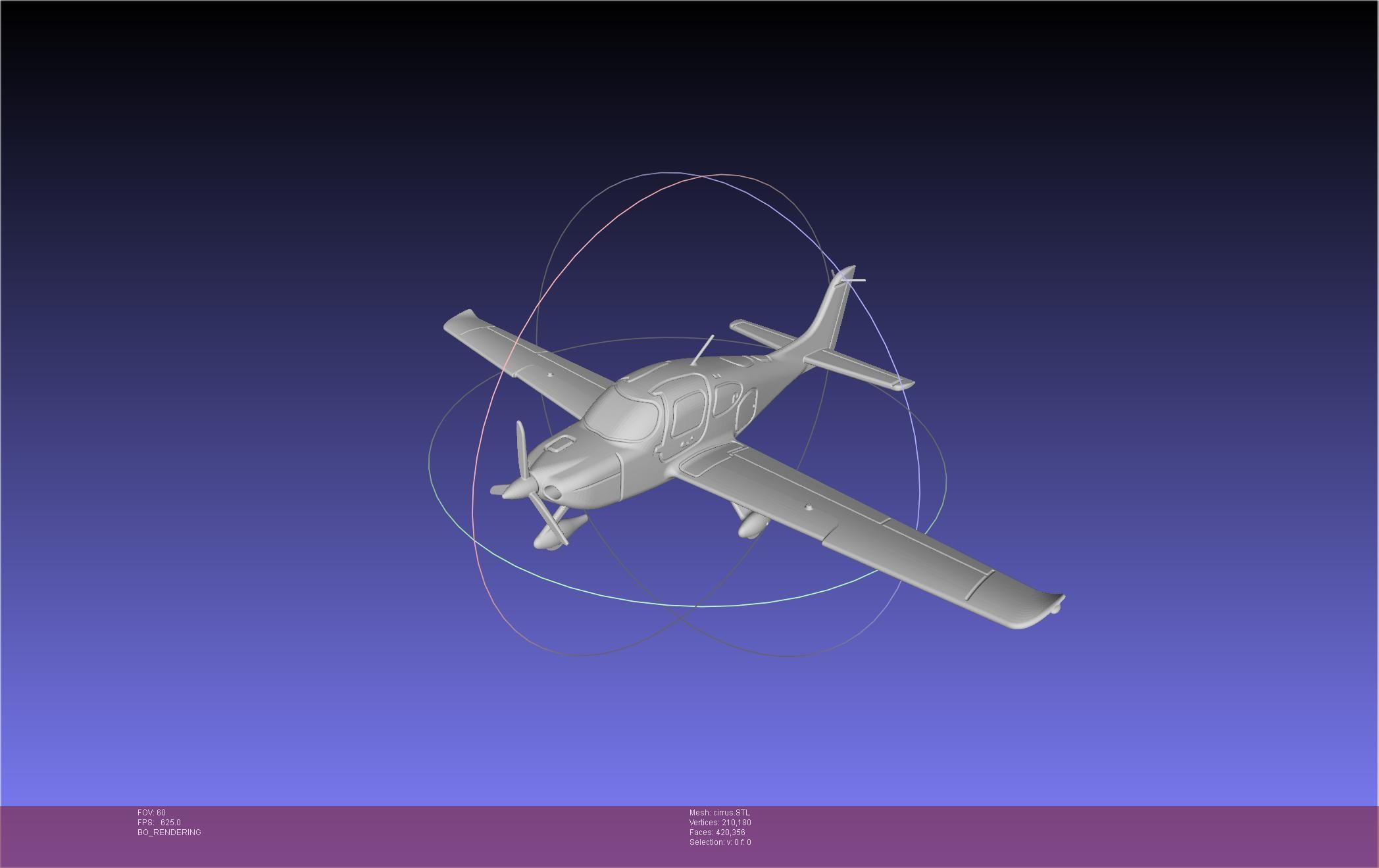 SR22 Cirrus Airplane Printable Miniature 3D print model_10