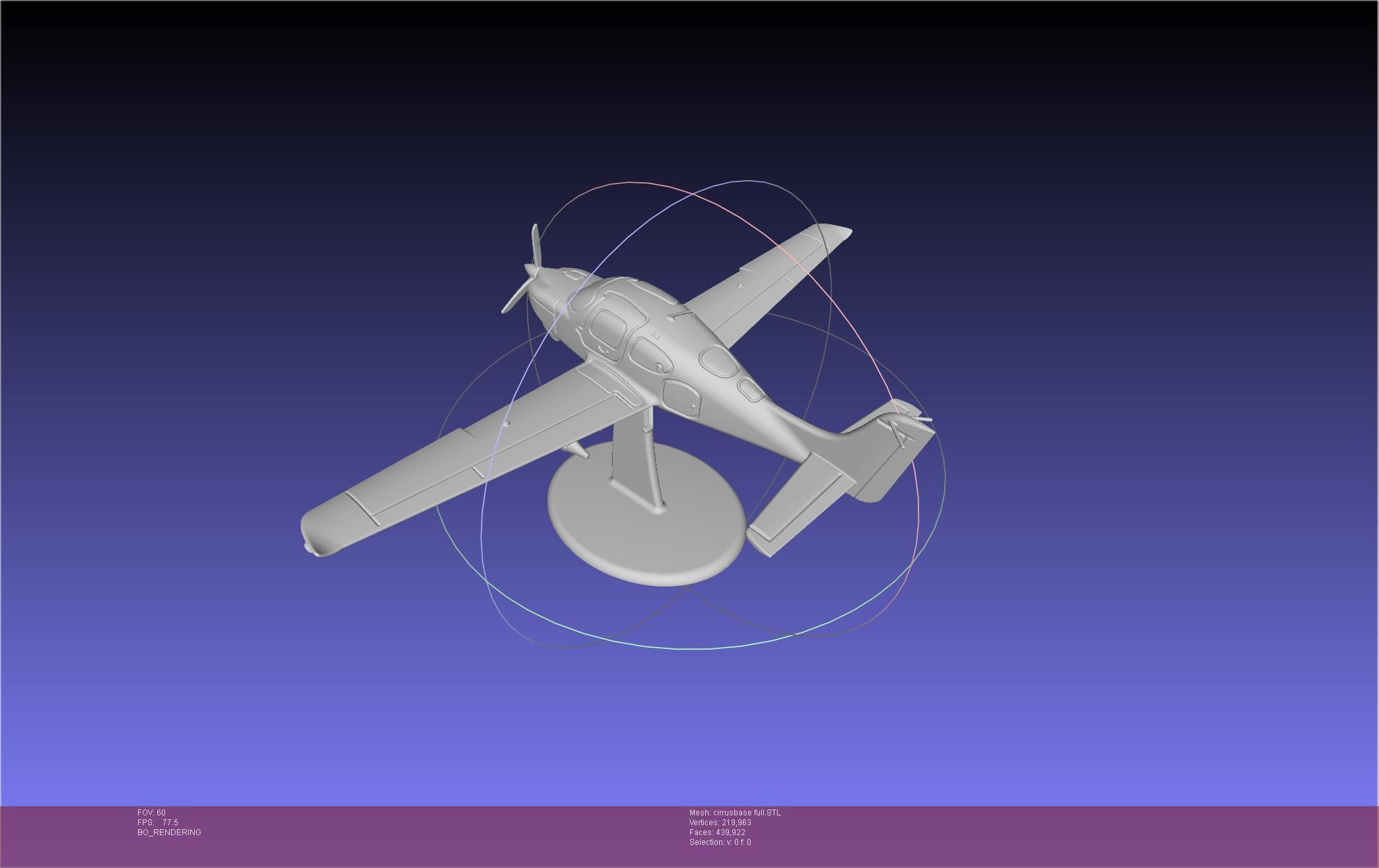 SR22 Cirrus Airplane Printable Miniature 3D print model_76