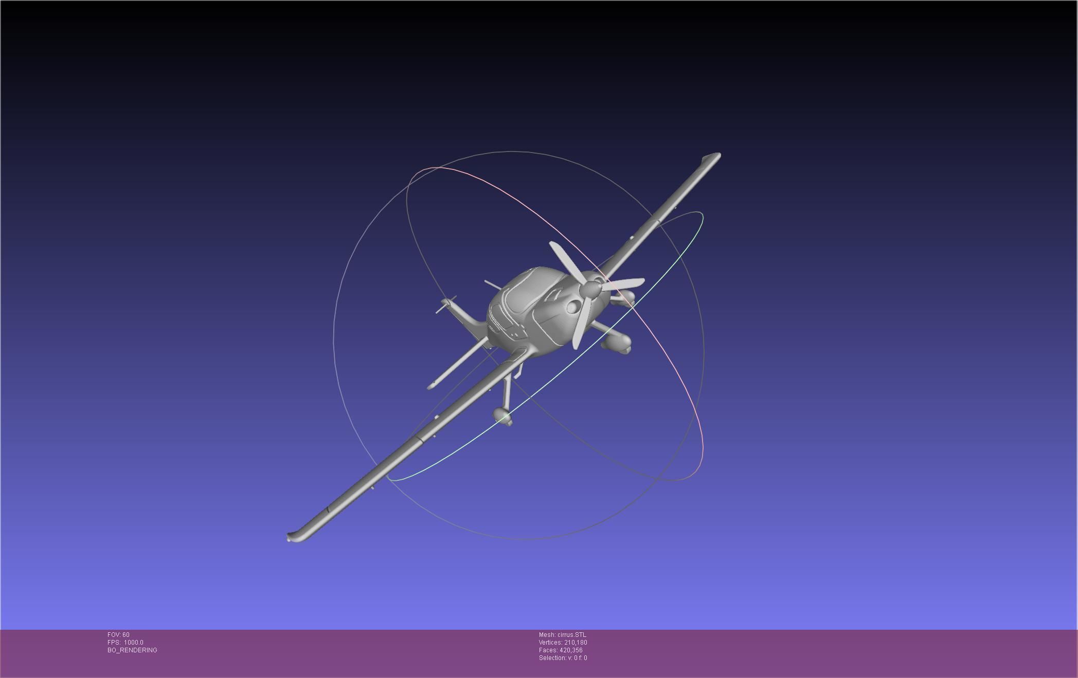 SR22 Cirrus Airplane Printable Miniature 3D print model_24