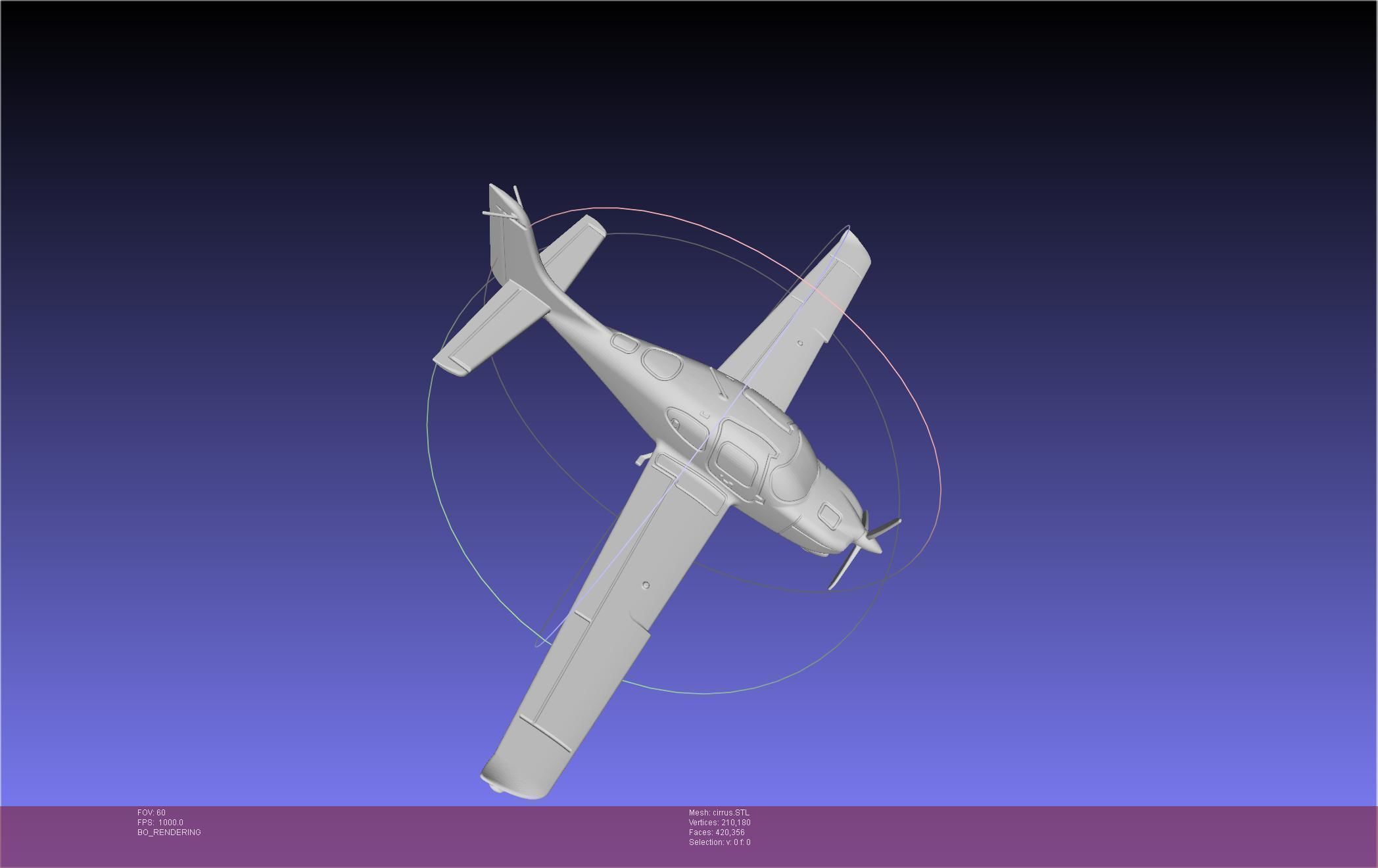 SR22 Cirrus Airplane Printable Miniature 3D print model_22