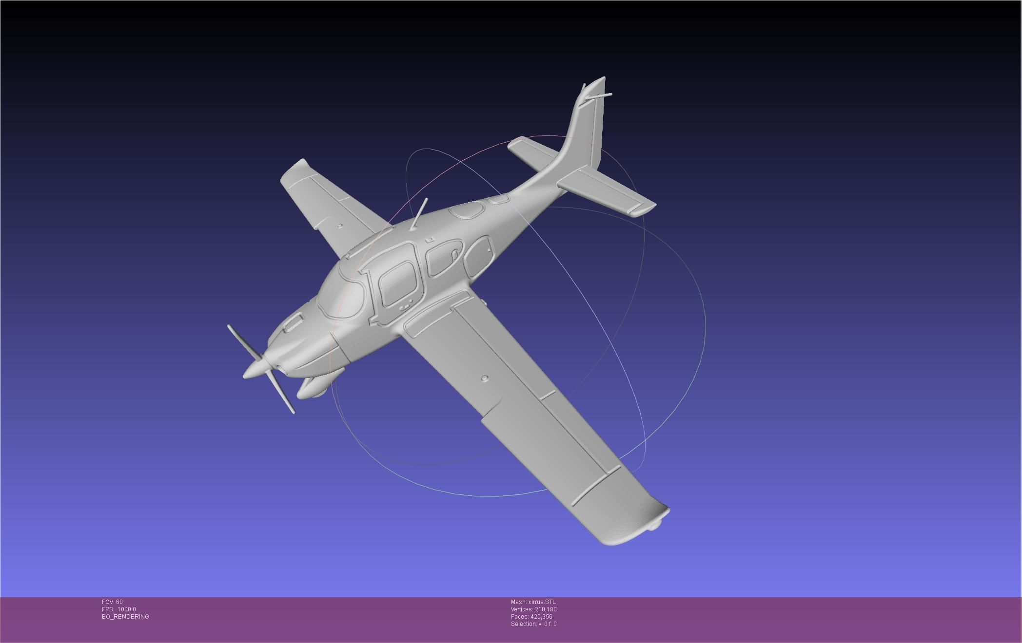 SR22 Cirrus Airplane Printable Miniature 3D print model_59