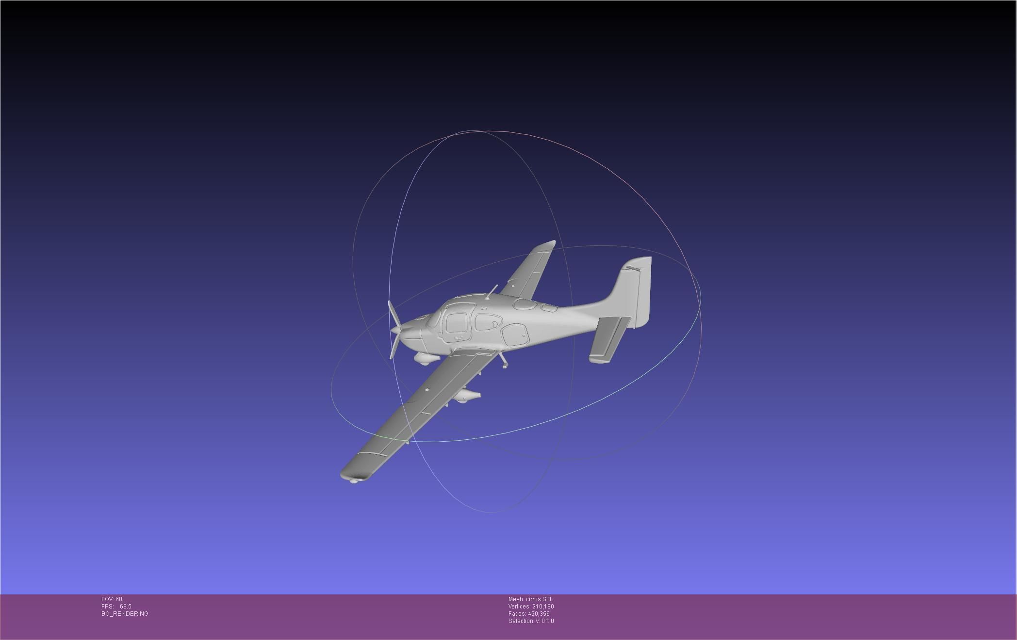 SR22 Cirrus Airplane Printable Miniature 3D print model_100