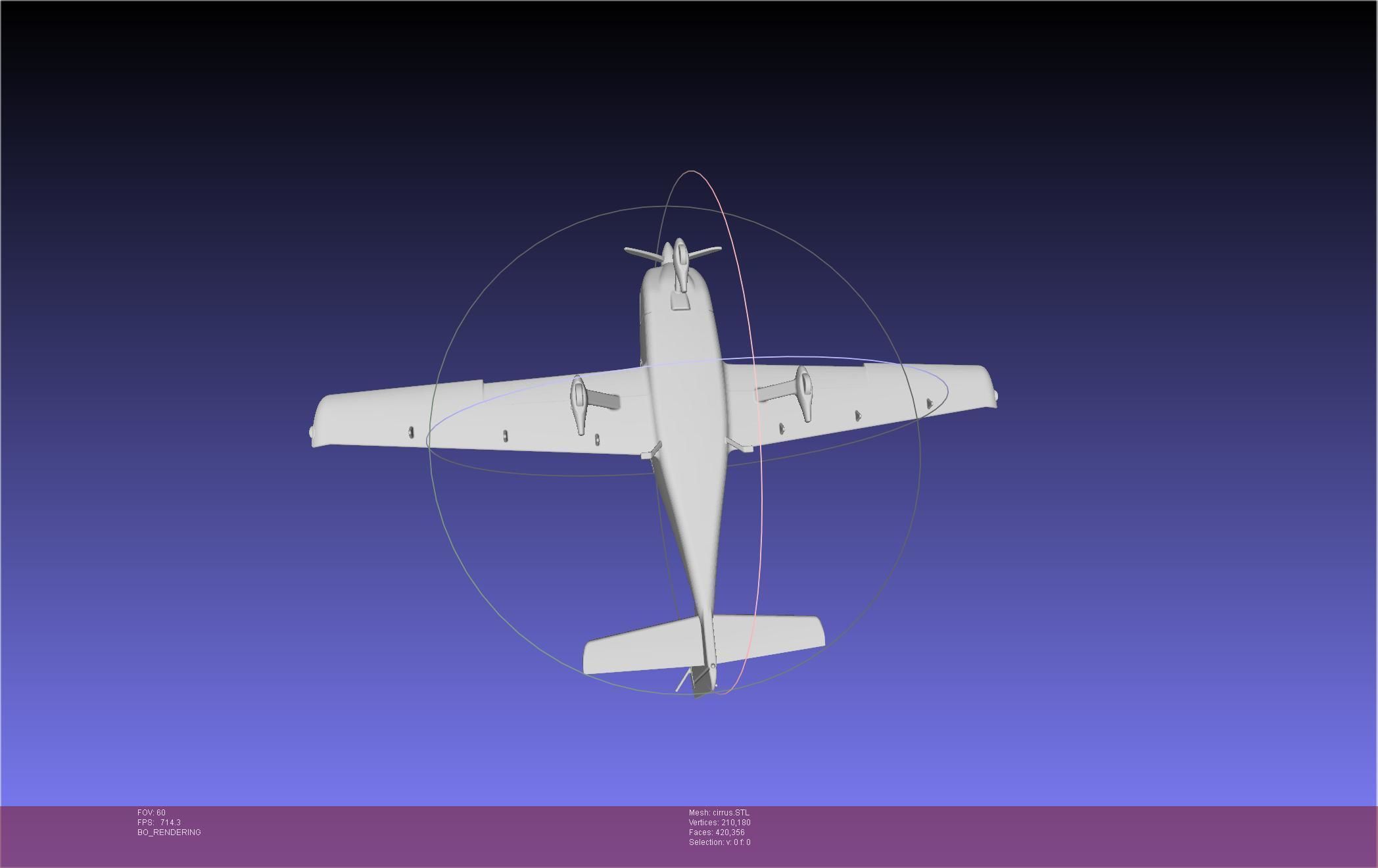 SR22 Cirrus Airplane Printable Miniature 3D print model_7