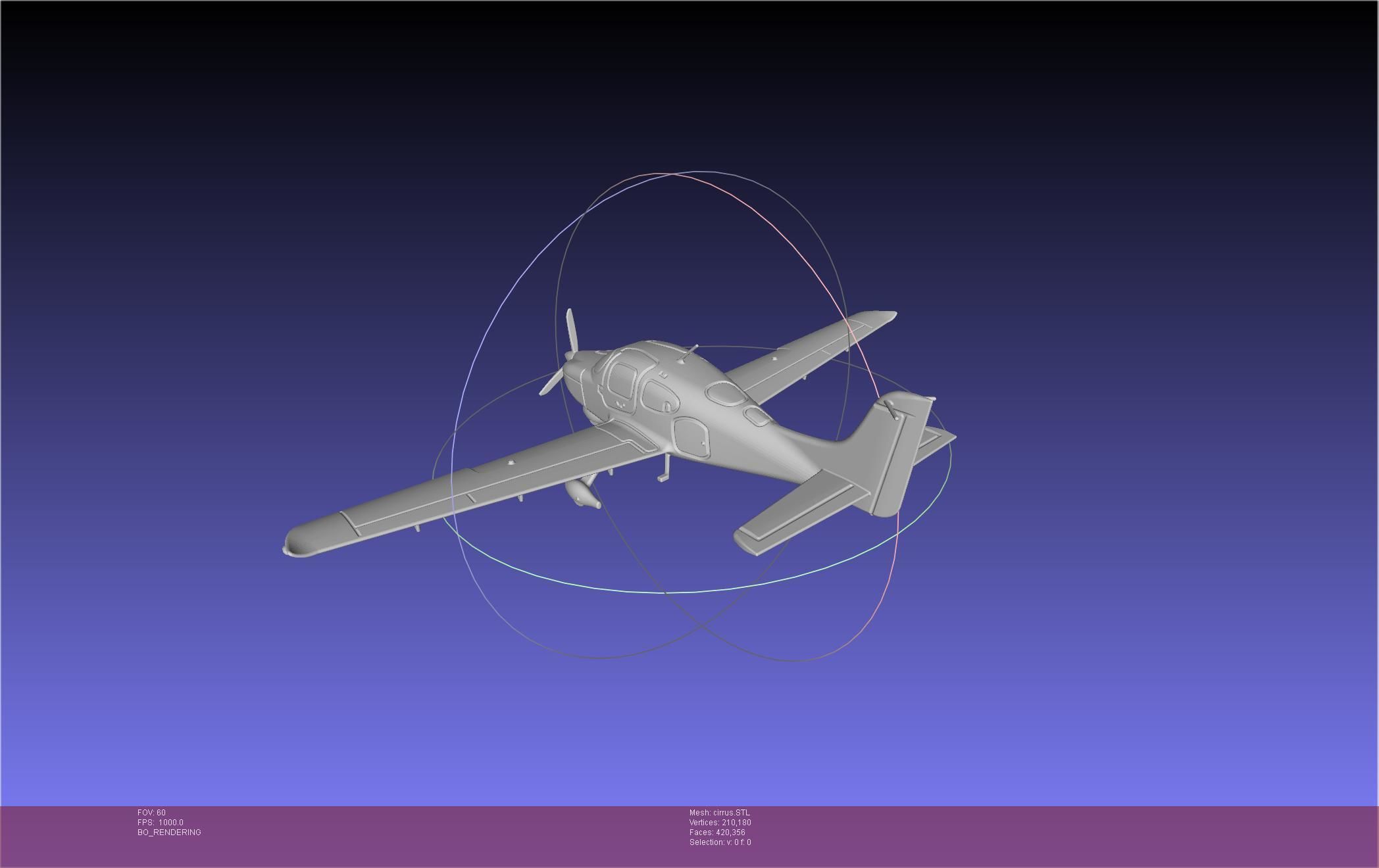 SR22 Cirrus Airplane Printable Miniature 3D print model_26