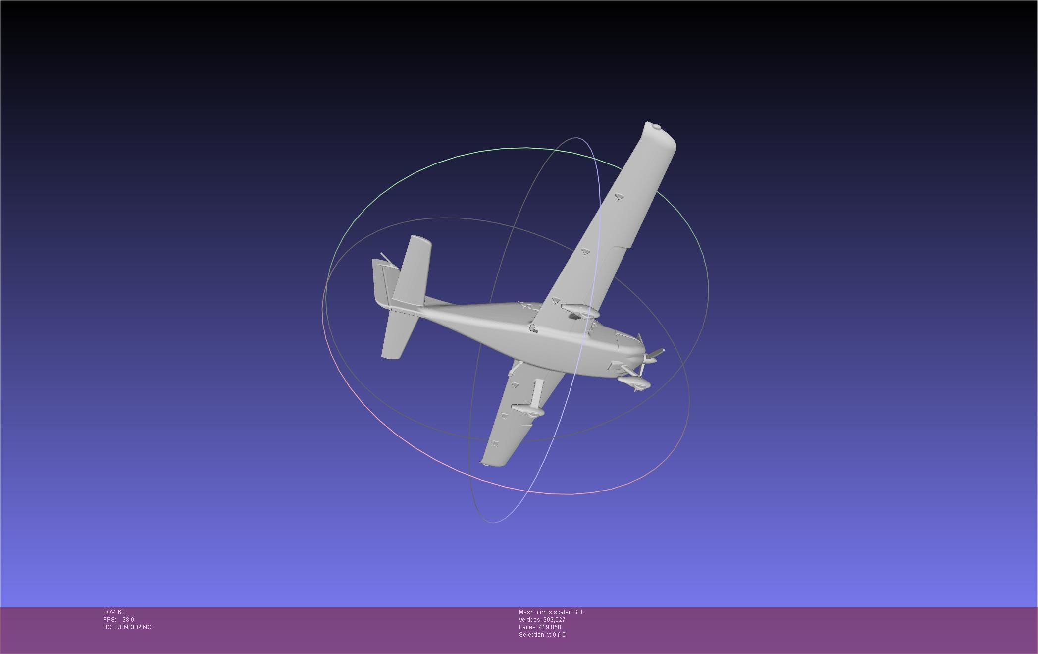 SR22 Cirrus Airplane Printable Miniature 3D print model_67