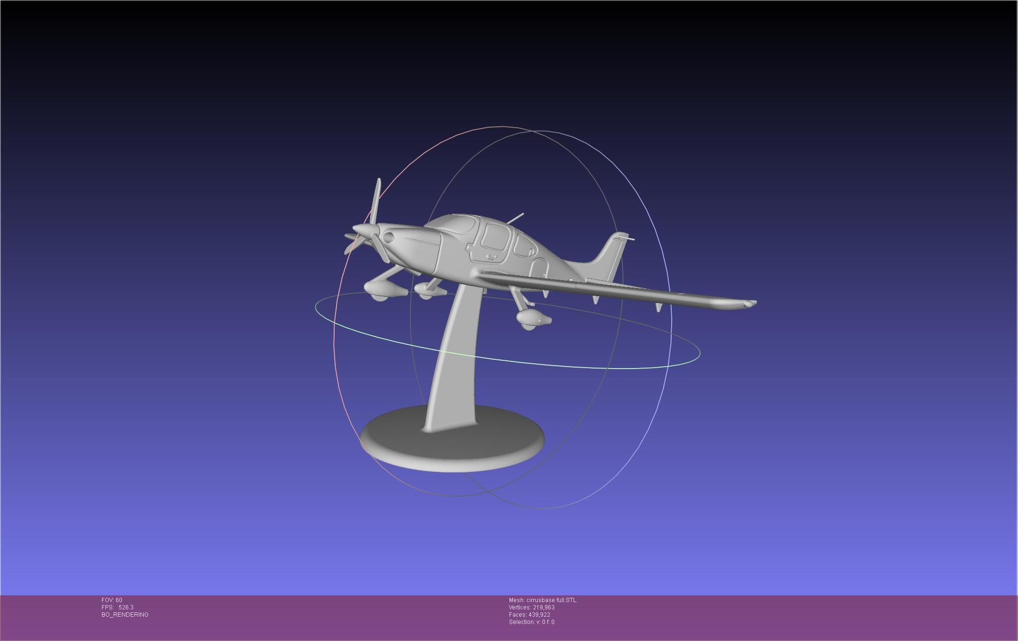 SR22 Cirrus Airplane Printable Miniature 3D print model_2
