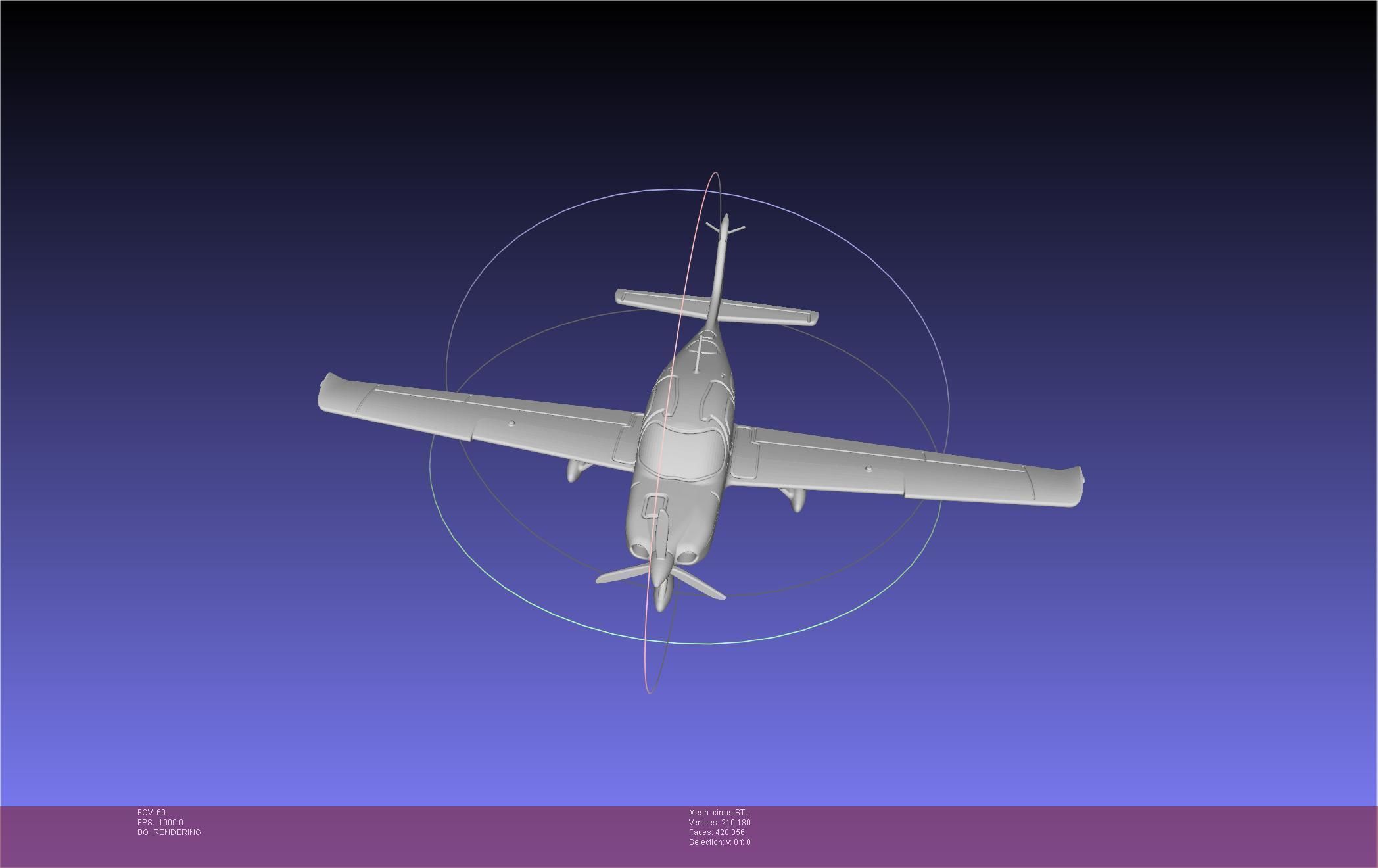SR22 Cirrus Airplane Printable Miniature 3D print model_43