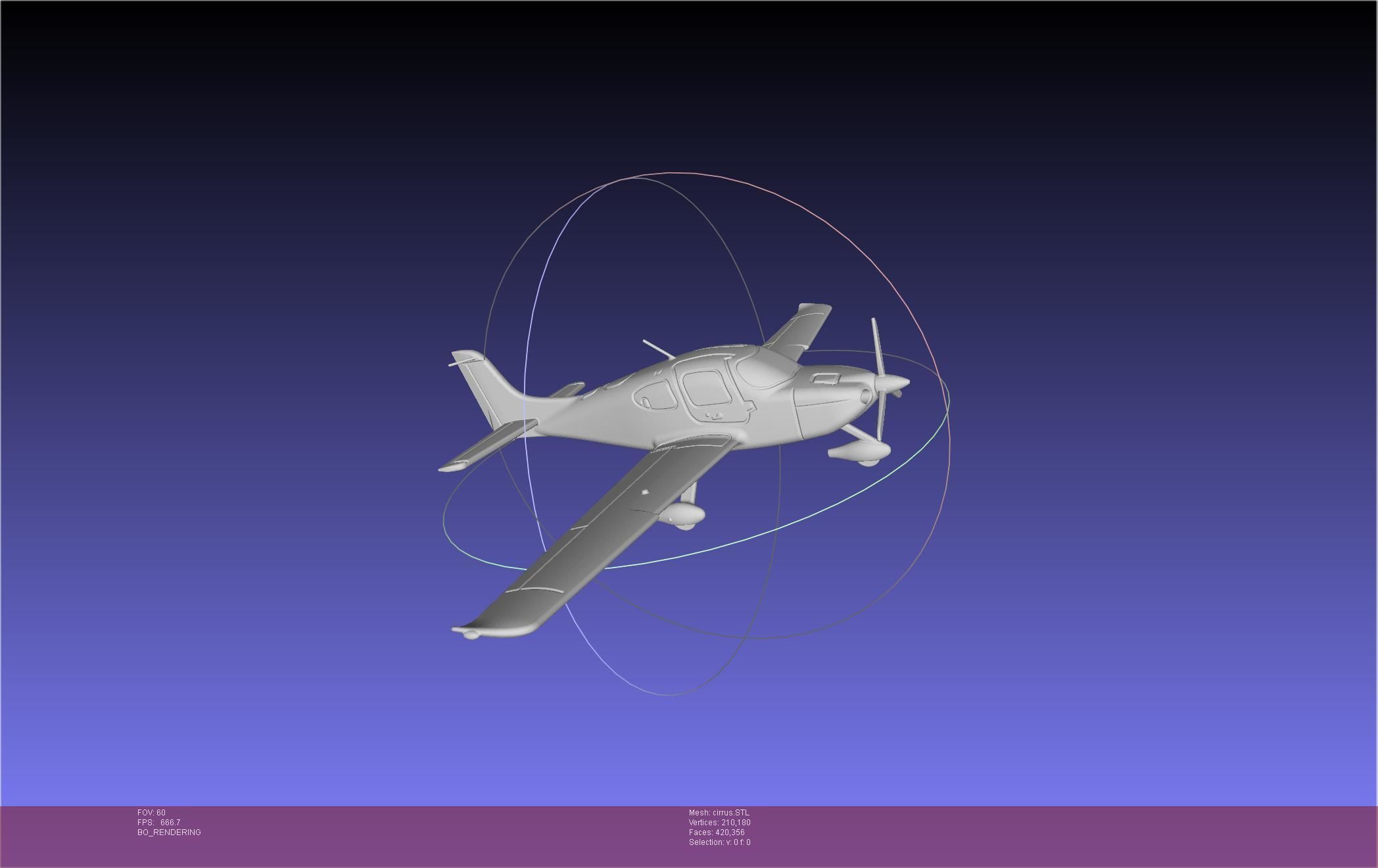 SR22 Cirrus Airplane Printable Miniature 3D print model_12