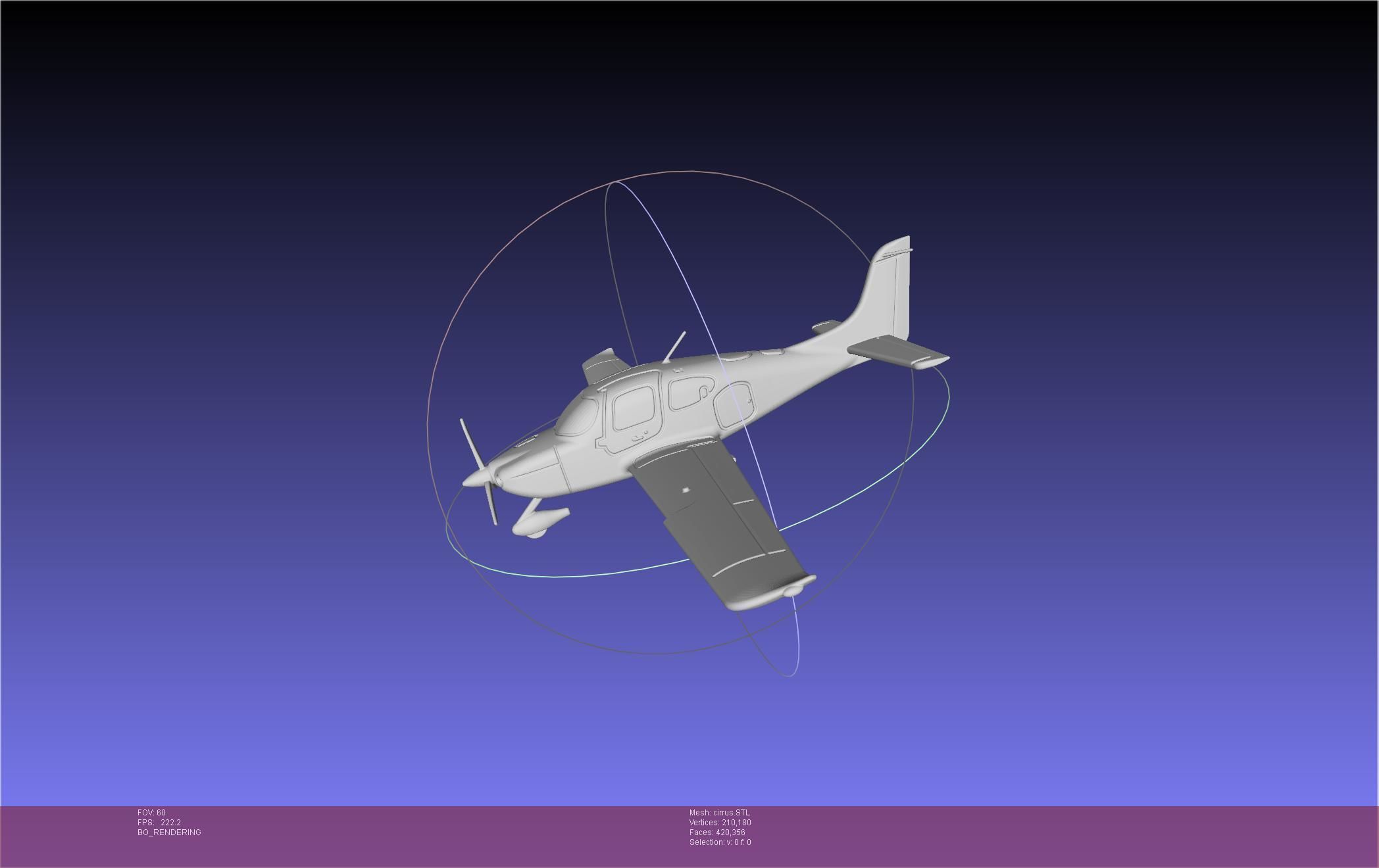 SR22 Cirrus Airplane Printable Miniature 3D print model_16