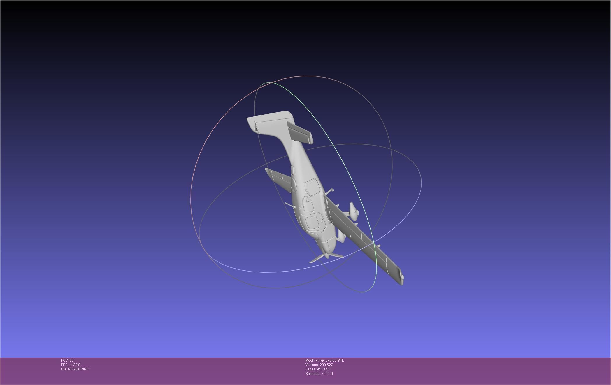 SR22 Cirrus Airplane Printable Miniature 3D print model_70