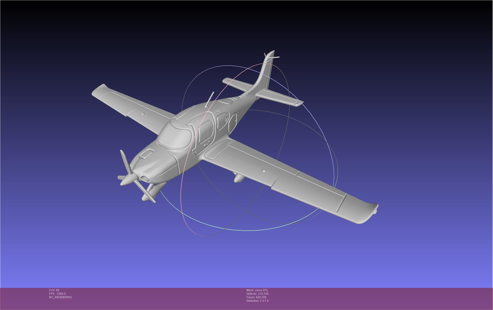 SR22 Cirrus Airplane Printable Miniature 3D print model_58