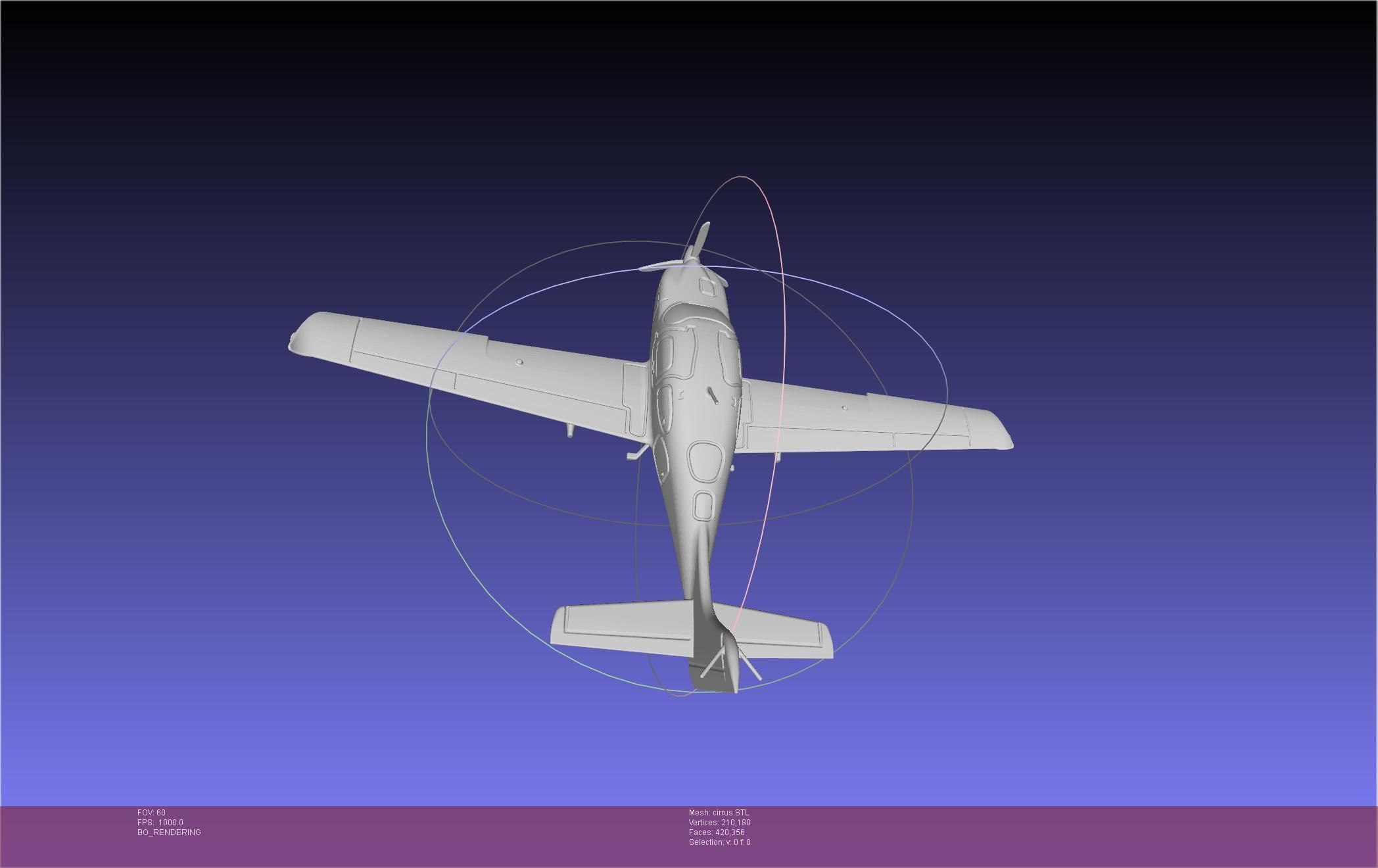 SR22 Cirrus Airplane Printable Miniature 3D print model_35