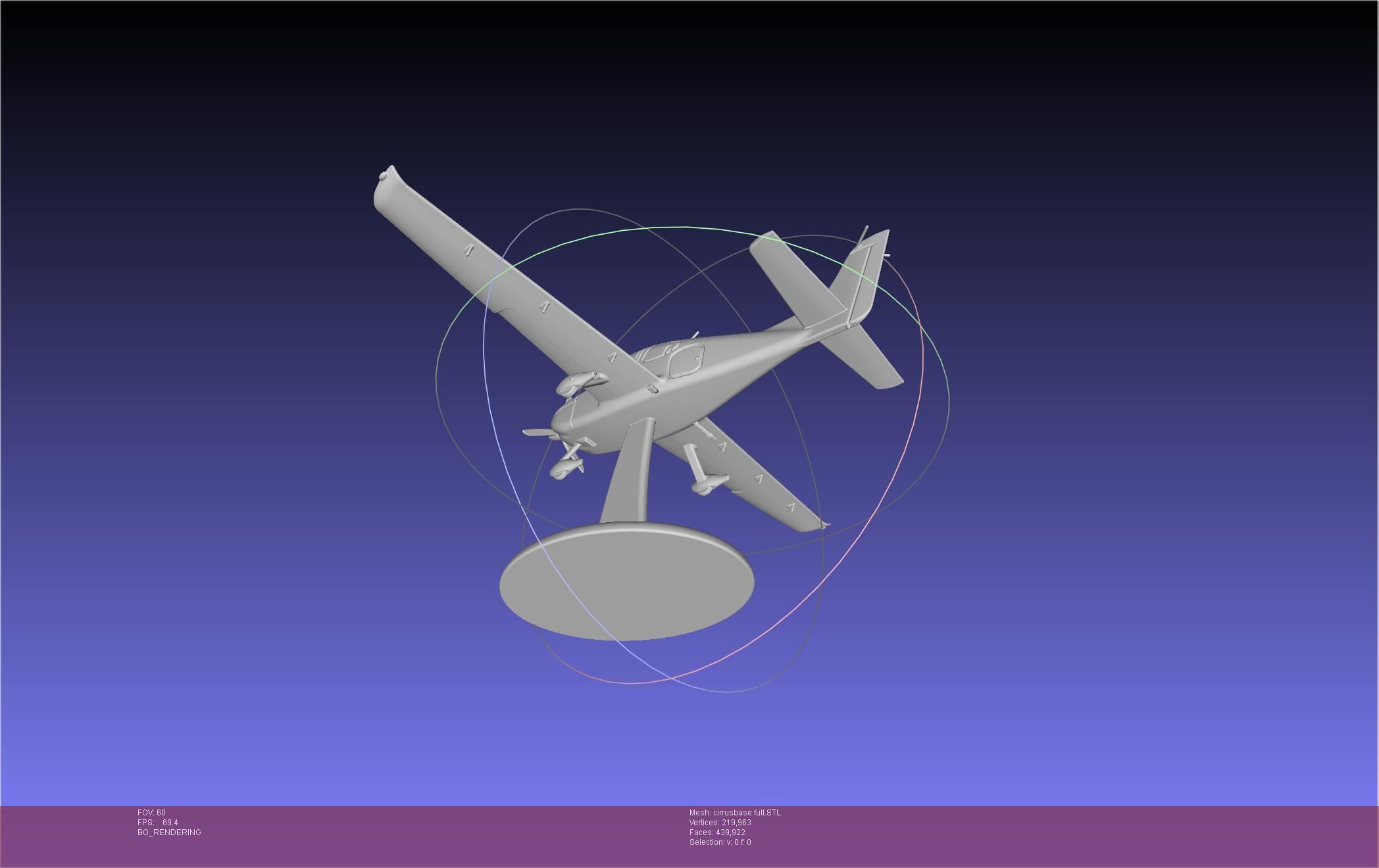 SR22 Cirrus Airplane Printable Miniature 3D print model_78