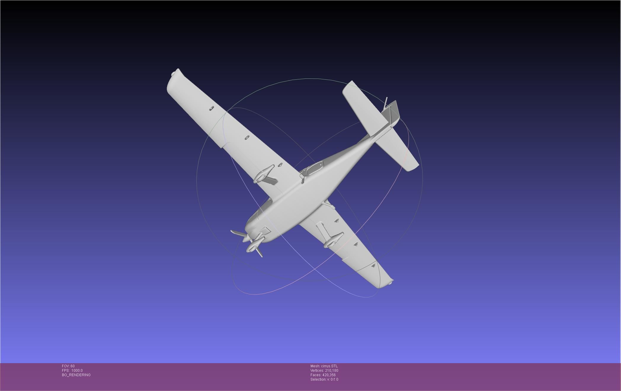 SR22 Cirrus Airplane Printable Miniature 3D print model_19