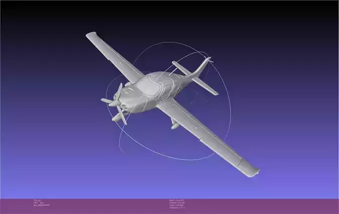 SR22 Cirrus Airplane Printable Miniature 3D print model