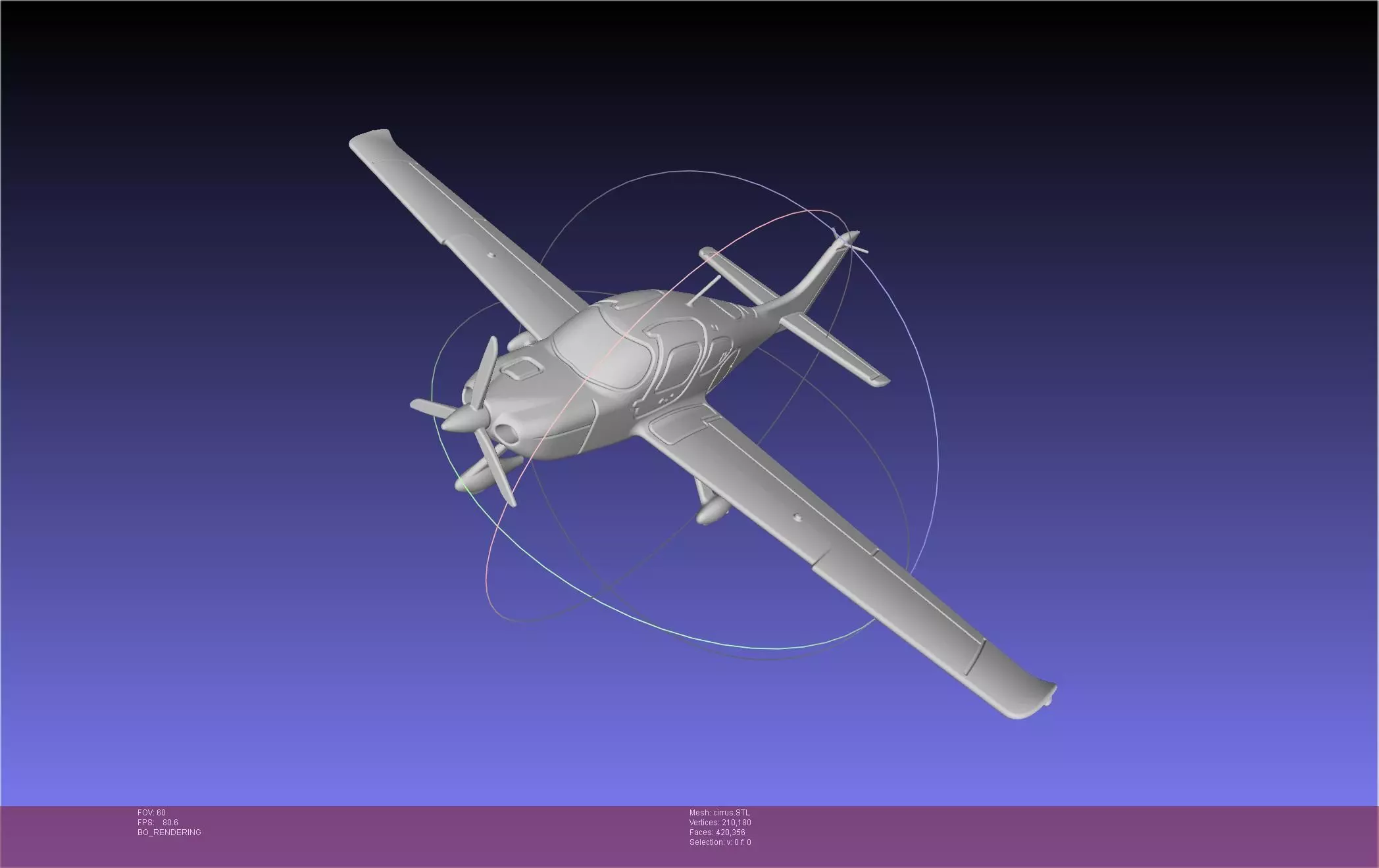 SR22 Cirrus Airplane Printable Miniature 3D print model_0