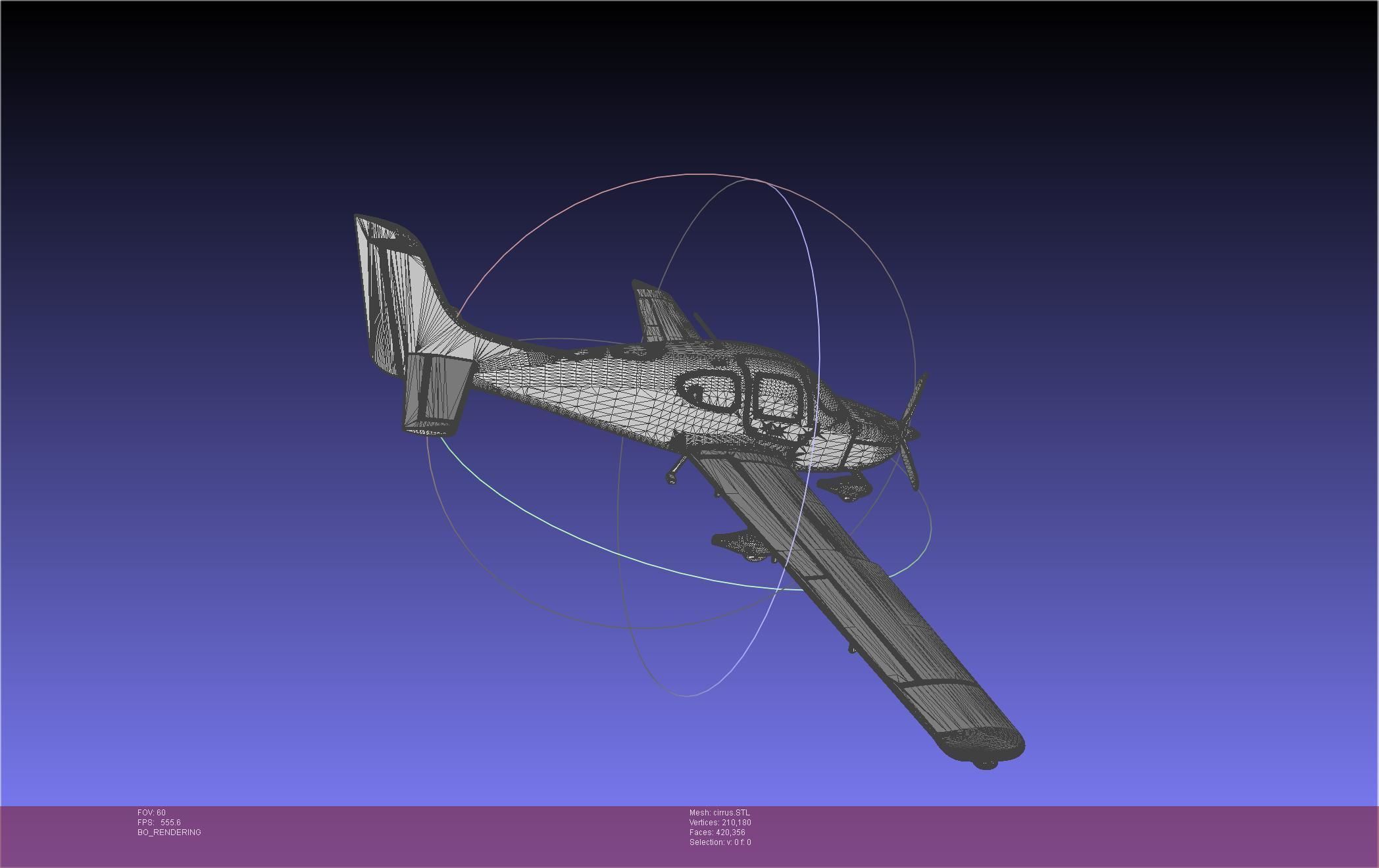 SR22 Cirrus Airplane Printable Miniature 3D print model_50