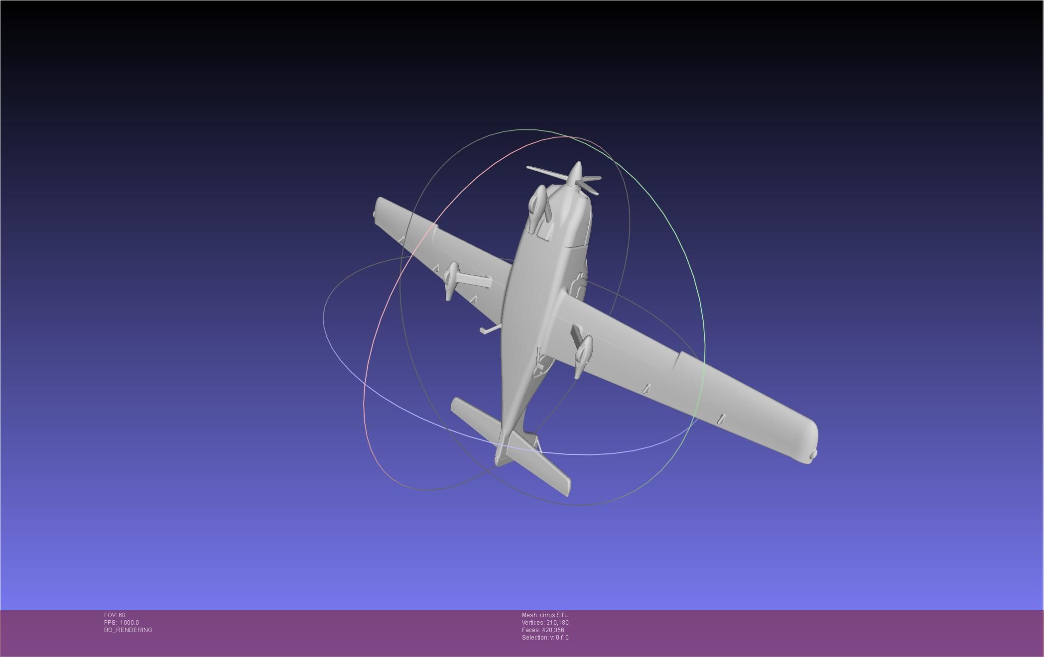 SR22 Cirrus Airplane Printable Miniature 3D print model_30