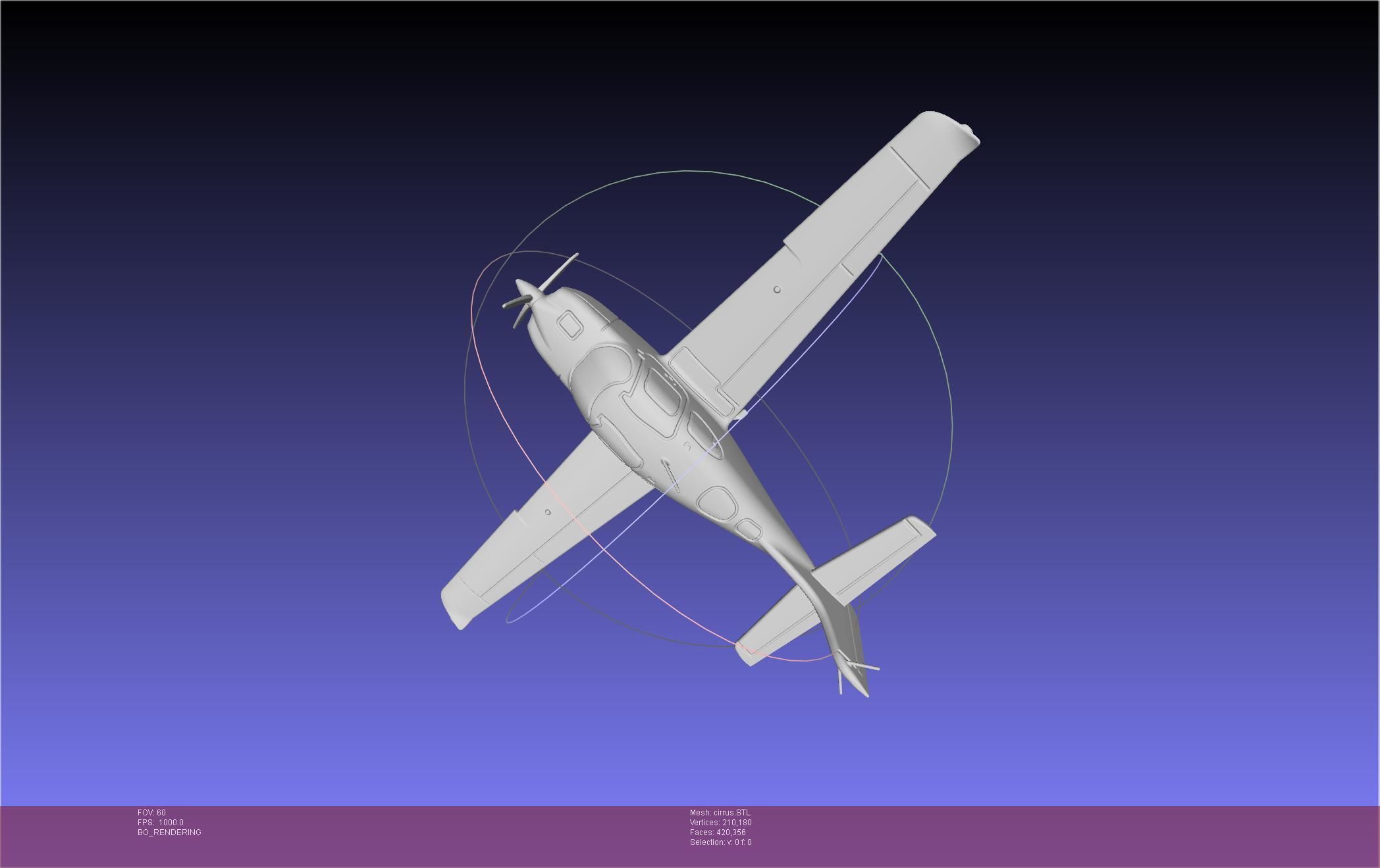 SR22 Cirrus Airplane Printable Miniature 3D print model_31