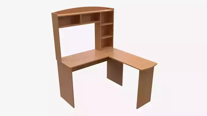 L-shape Computer Desk with Shelf