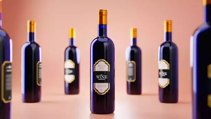 Wine Bottle Blender 3d Model - Product Model