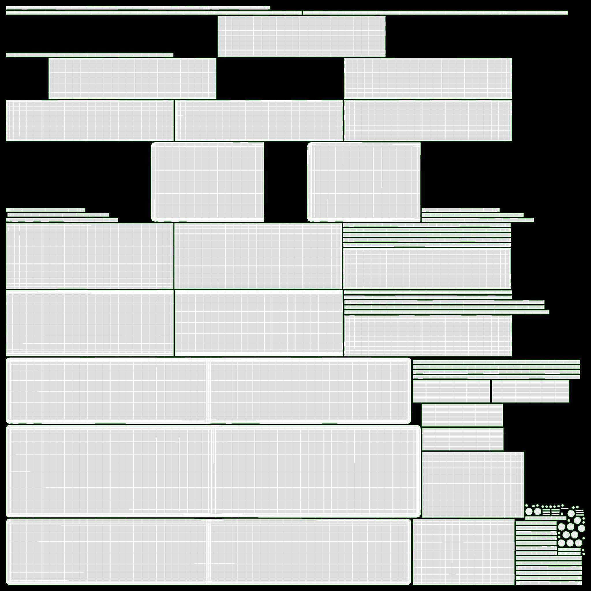 L-shape Desk with Bookshelf 3D model_8