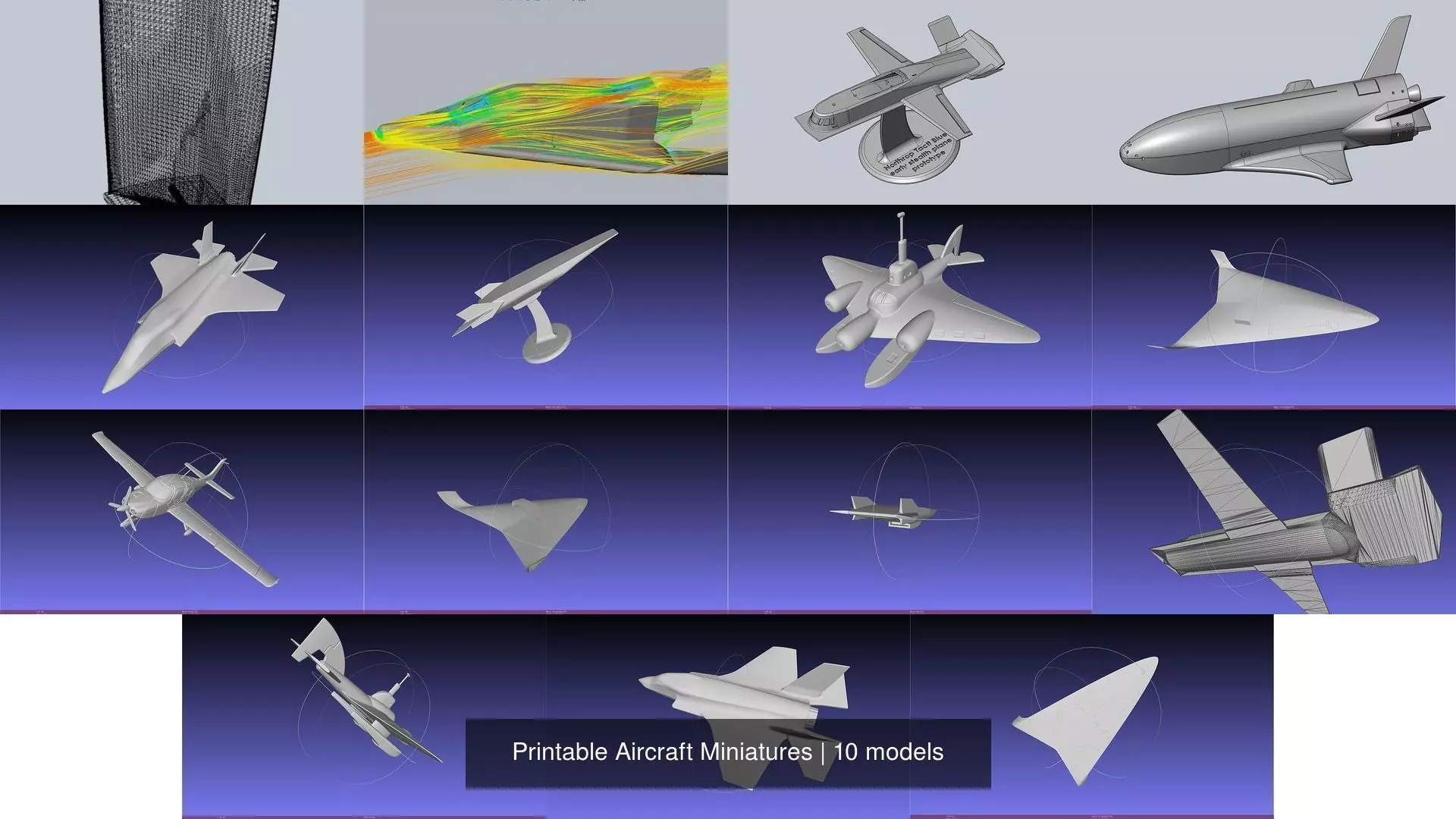 Printable Aircraft Miniatures 3D Model Collection_4