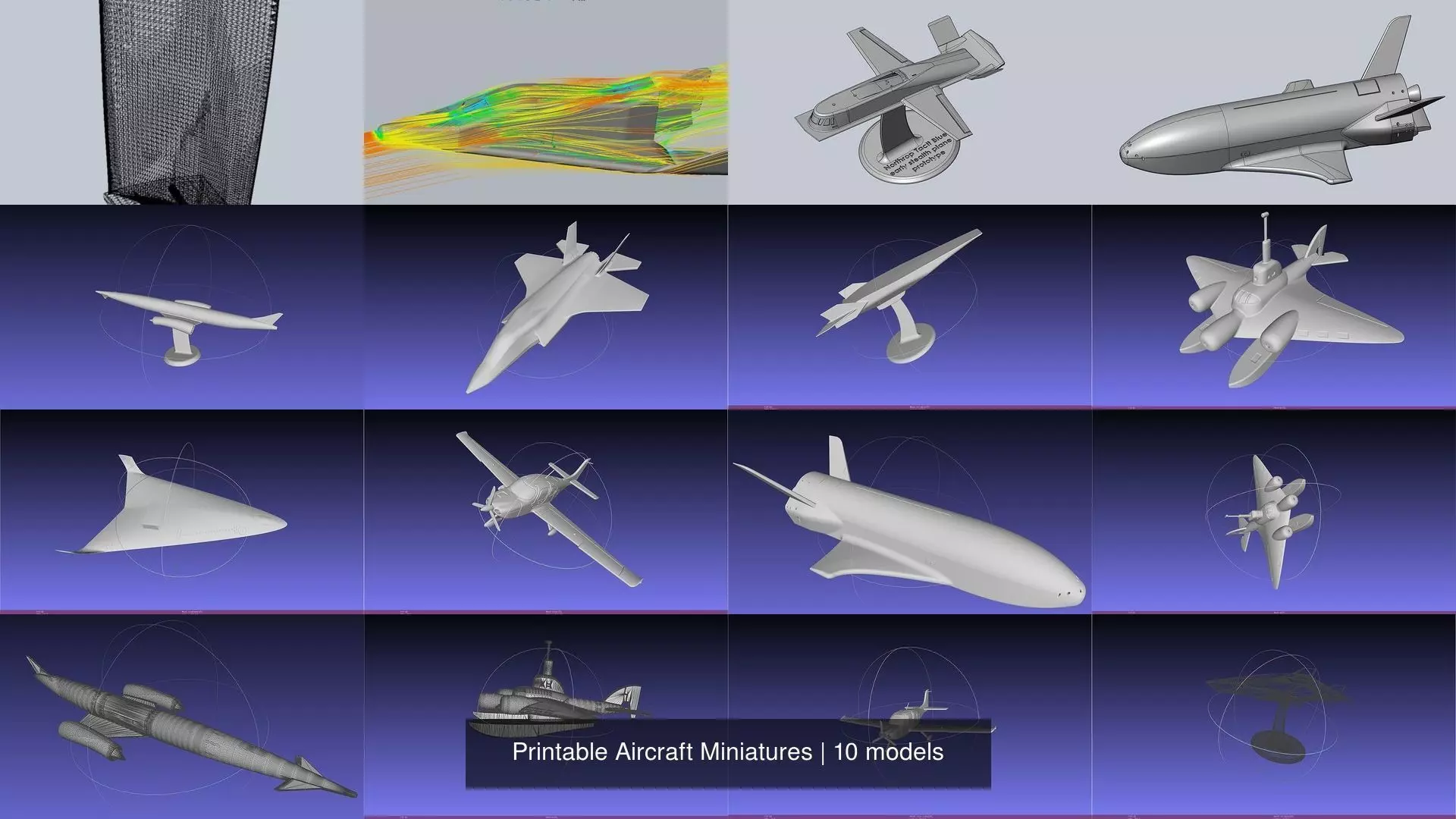 Printable Aircraft Miniatures 3D Model Collection_0
