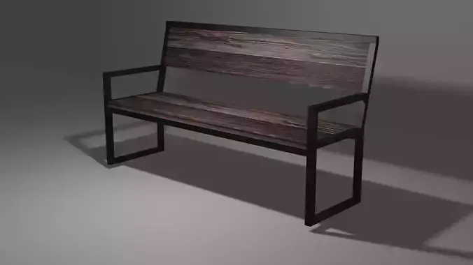 Park bench in 3 colors