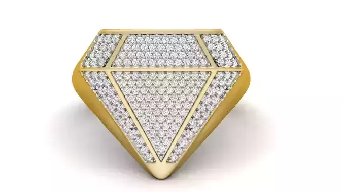 Diamond Shaped Engagement Ring 002