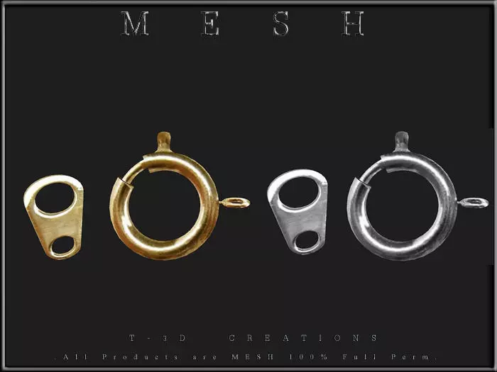 Accessory Parts - Gold and Silver Low-poly 3D model_0