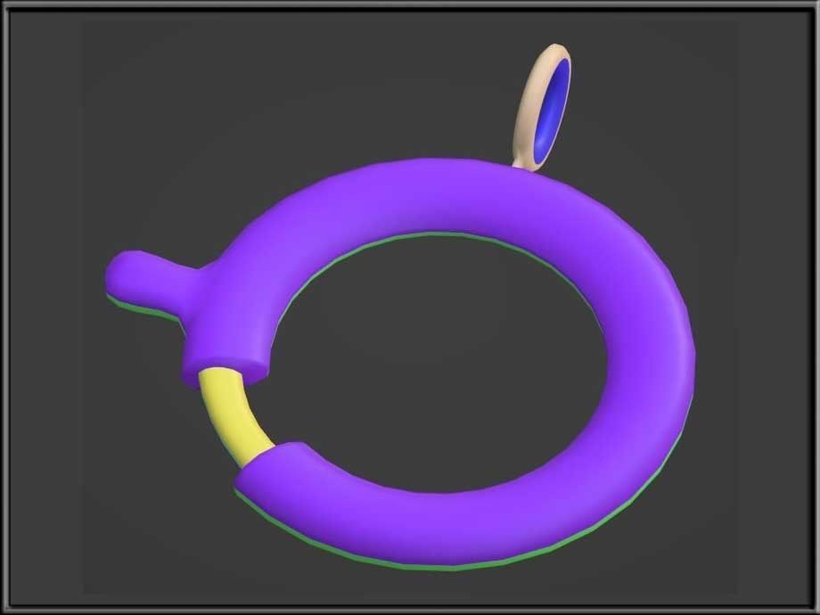 Accessory Parts - Gold and Silver Low-poly 3D model_1