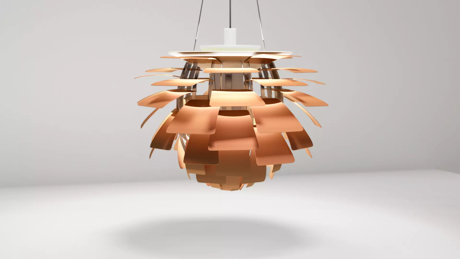  Orange Design Ceiling Light 3D model_0