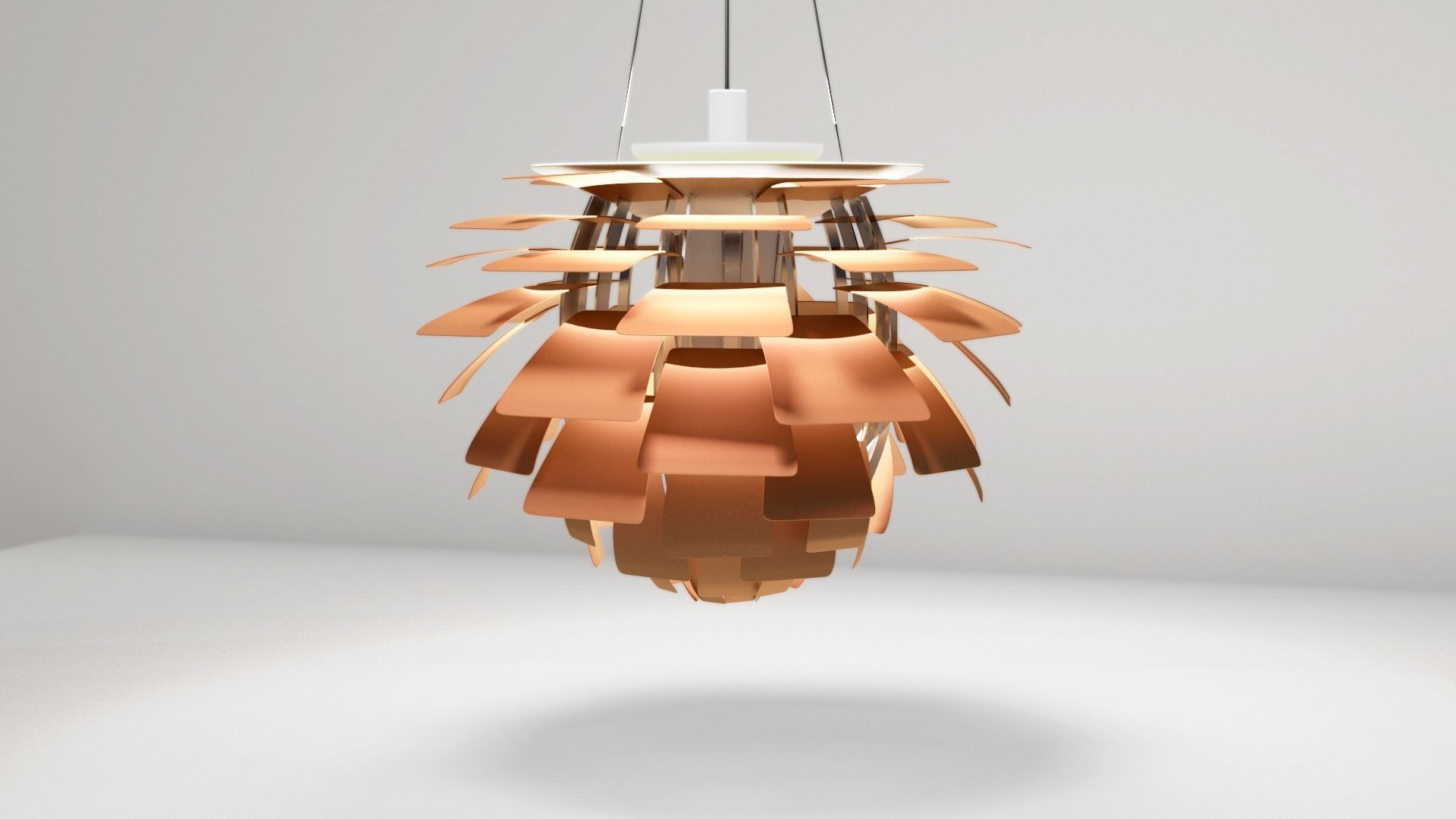  Orange Design Ceiling Light 3D model_3