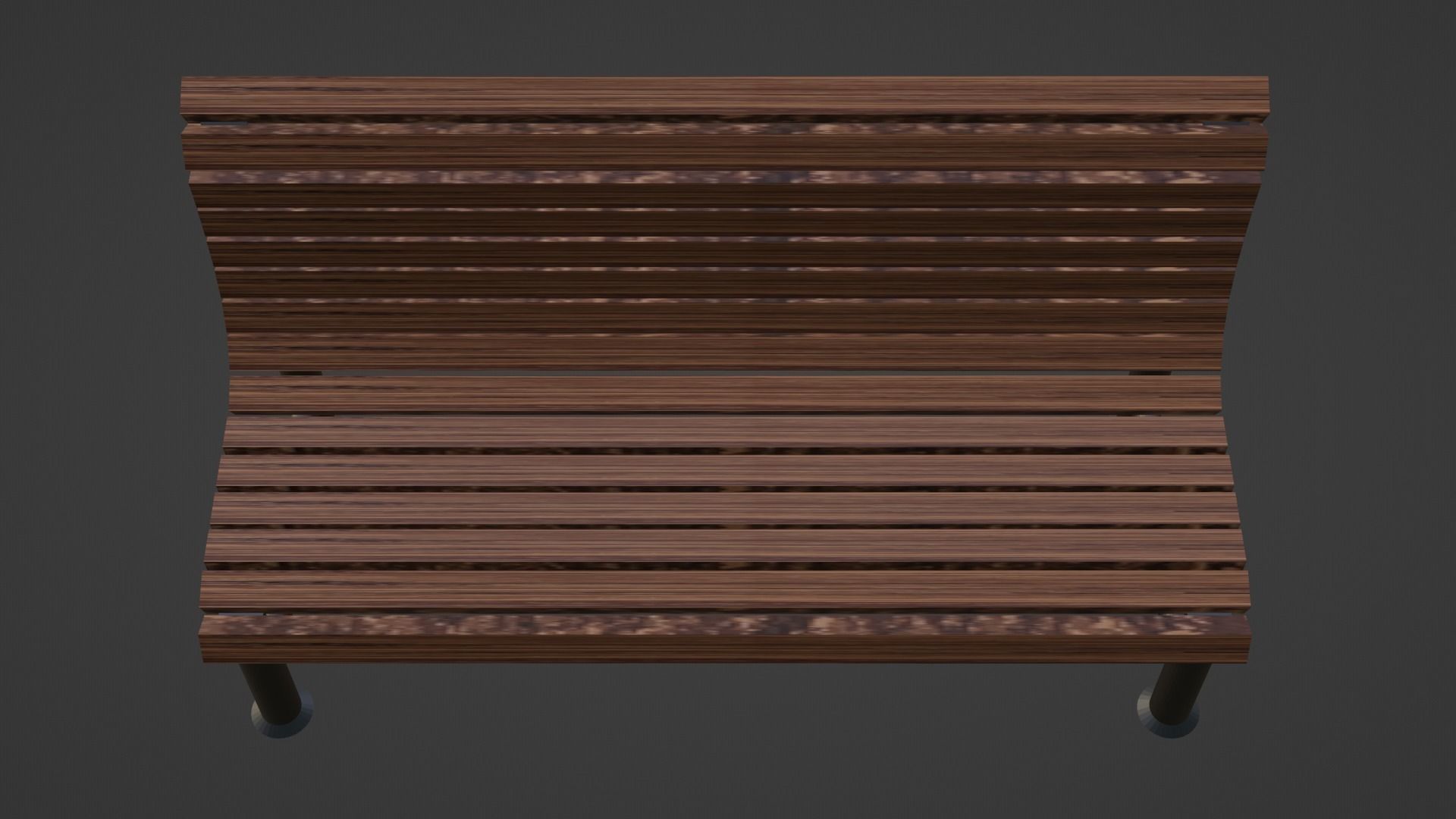 Park bench in 3 colors PBR Low-poly 3D model_17