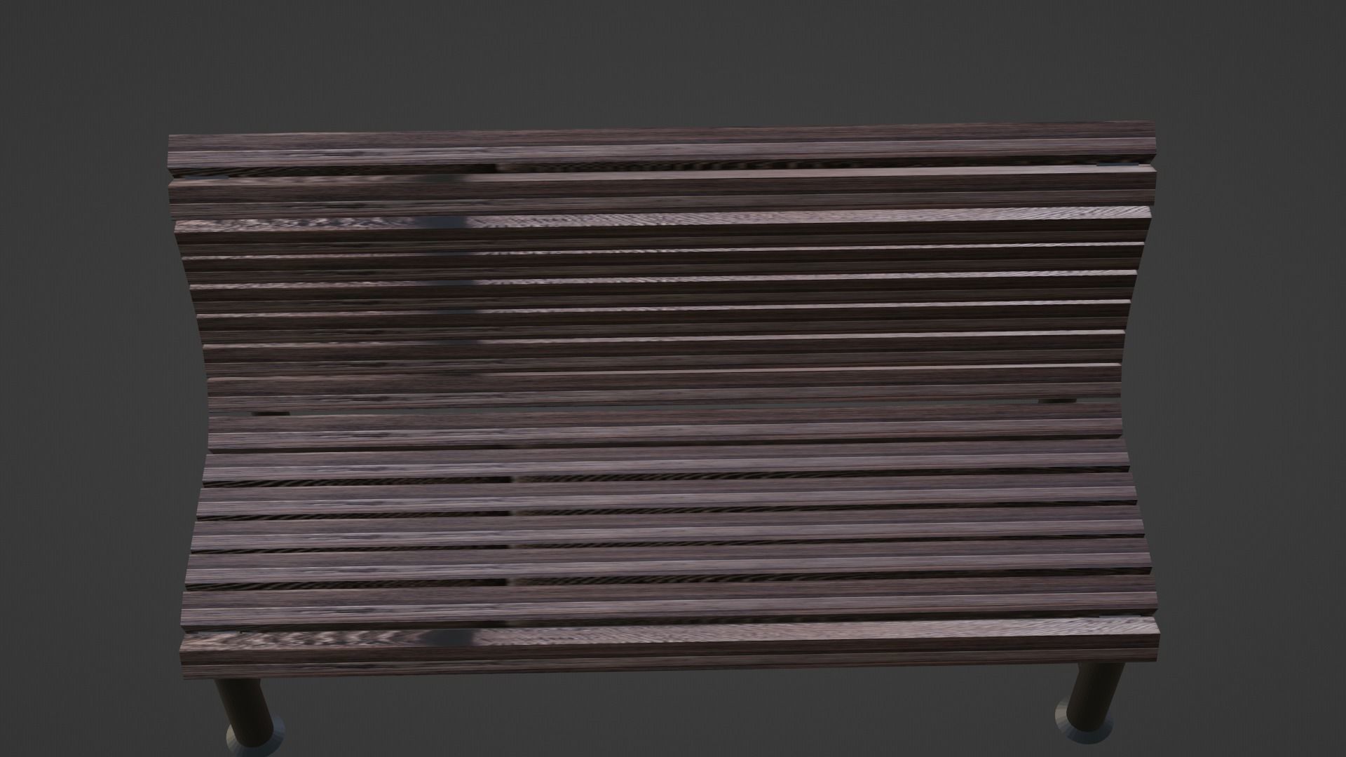 Park bench in 3 colors PBR Low-poly 3D model_5