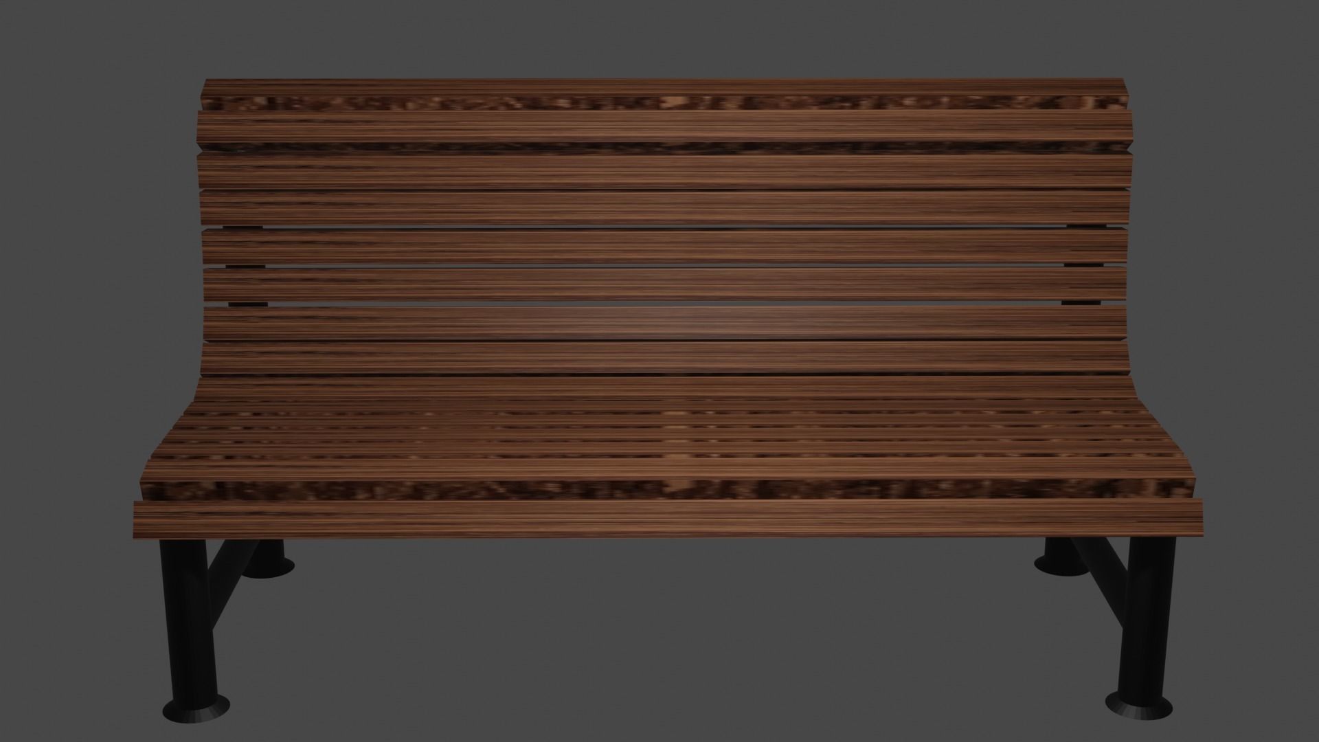 Park bench in 3 colors PBR Low-poly 3D model_11