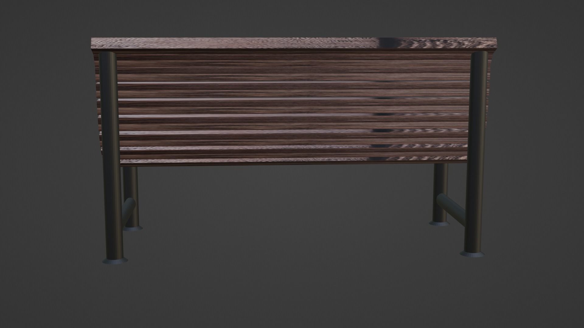 Park bench in 3 colors PBR Low-poly 3D model_6