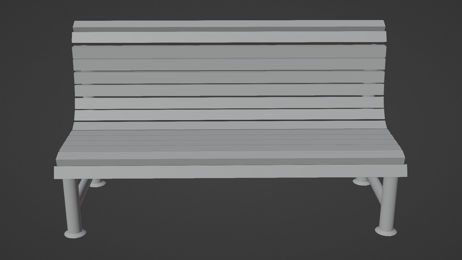 Park bench in 3 colors PBR Low-poly 3D model_18