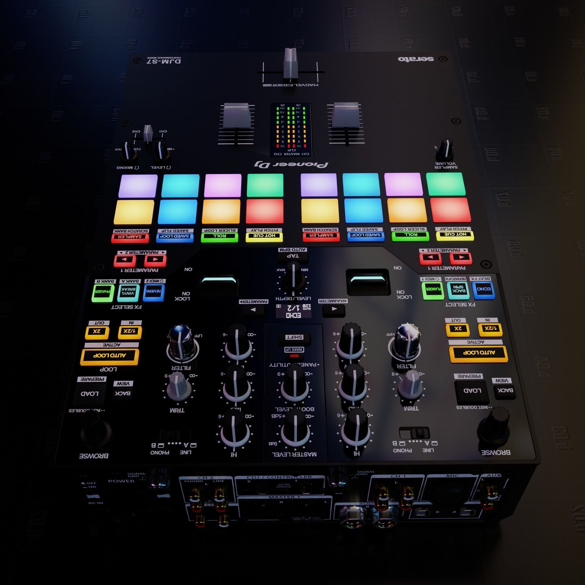 Pioneer DJ DJM-S7 DJ Battle Mixer 3D model_3