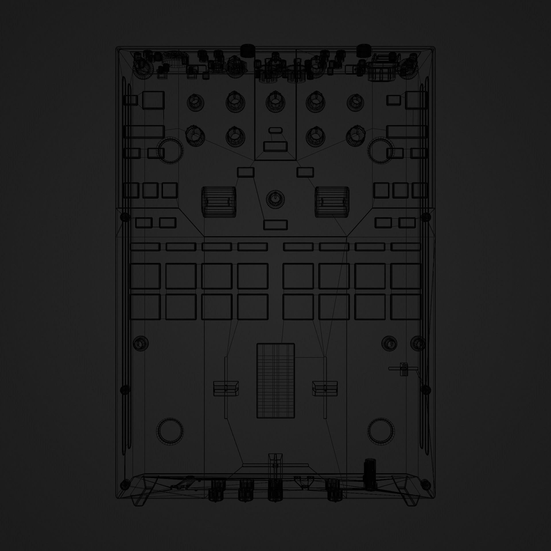 Pioneer DJ DJM-S7 DJ Battle Mixer 3D model_7