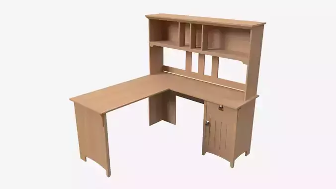 L-shape Desk with Shelf