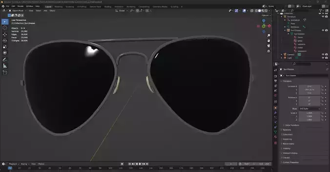 SUN GLASSES 3D model