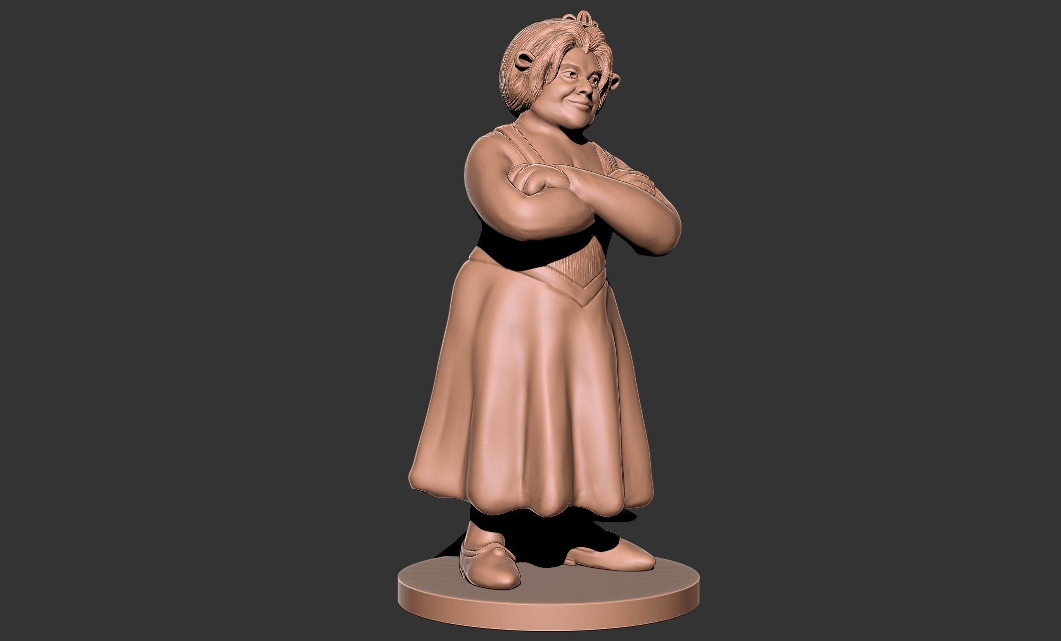 Princess Fiona shrek 3d model 3D print model_5