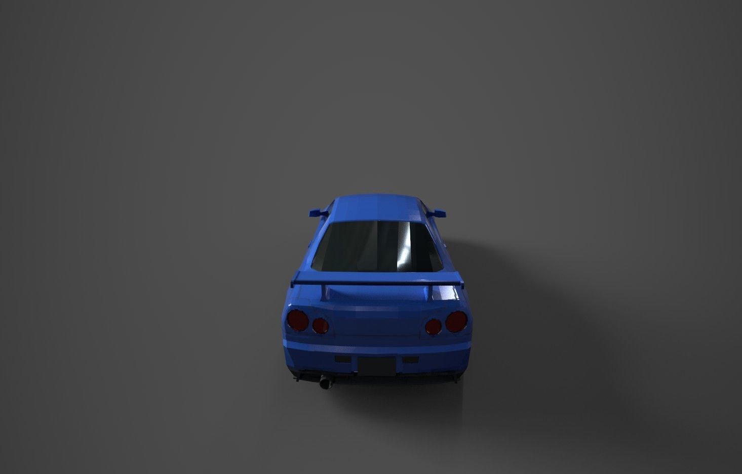 Nissan Skyline GTR R34 Low-poly 3D model_4