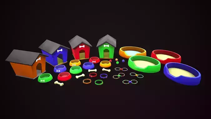 DOG PROPS PET CARTOON STYLIZED